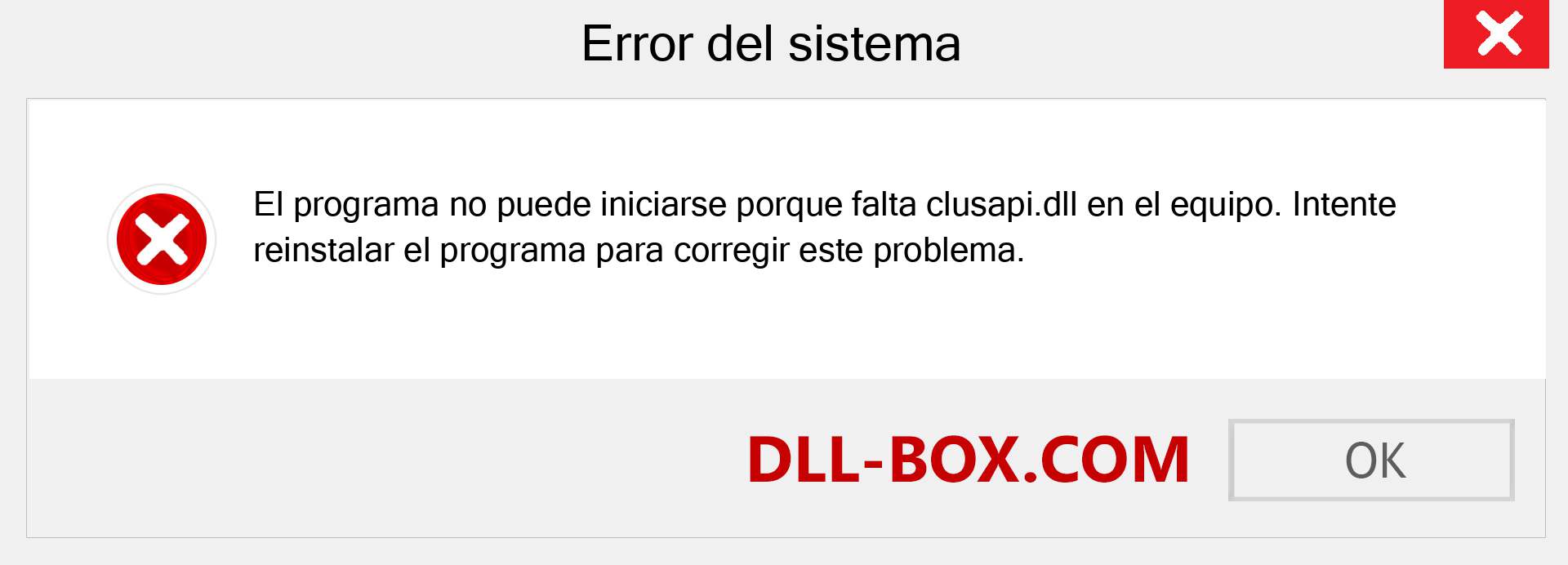 ¿Falta el archivo clusapi.dll ?. Descargar para Windows 7, 8, 10 - Corregir clusapi dll Missing Error en Windows, fotos, imágenes
