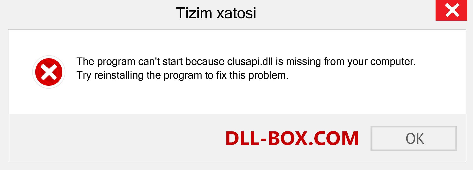 clusapi.dll fayli yo'qolganmi?. Windows 7, 8, 10 uchun yuklab olish - Windowsda clusapi dll etishmayotgan xatoni tuzating, rasmlar, rasmlar